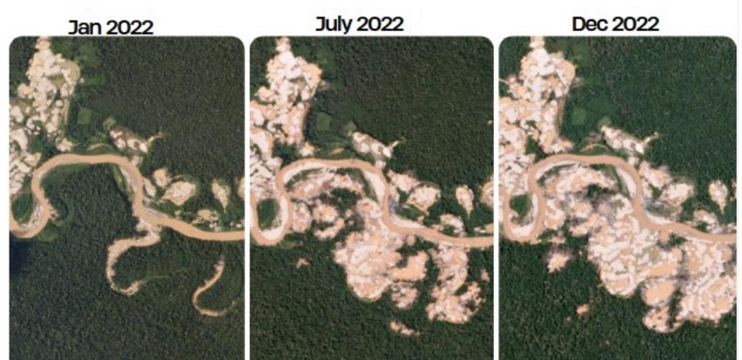 Illegal Mining and Encroachment Detection Time Series